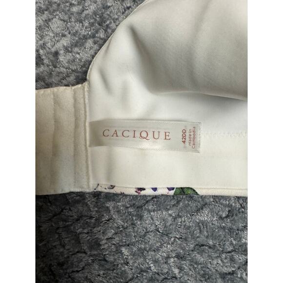Cacique Lightly Lined Full Coverage Bra 42DD Back Smoothing Underwire EUC Summer - Picture 5 of 8
